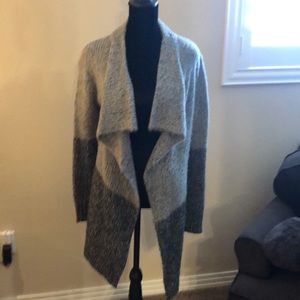 Two tone grey cardigan sweater